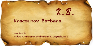 Kracsunov Barbara névjegykártya