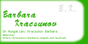 barbara kracsunov business card